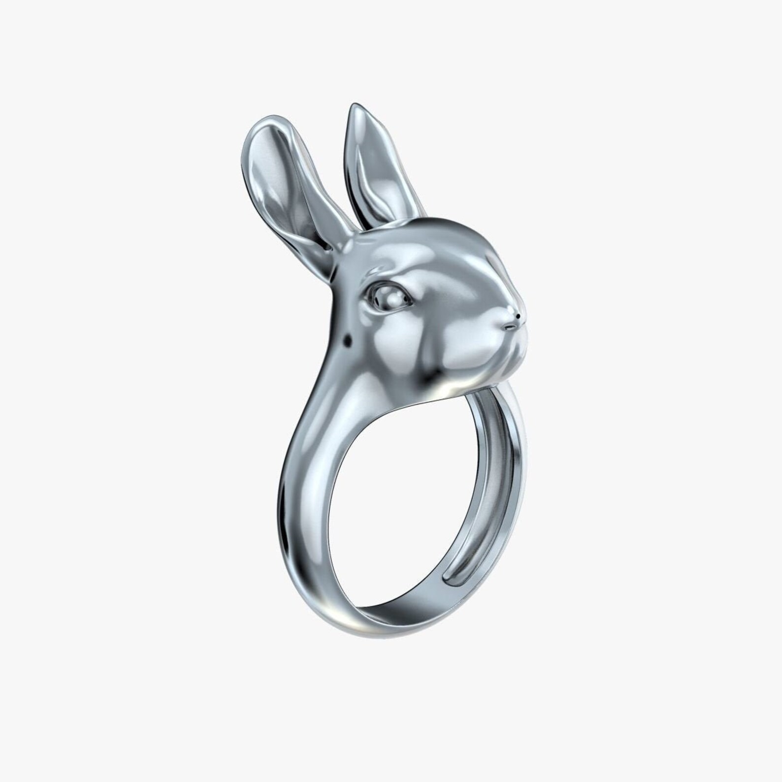 Hopper Rabbit Ring *10k/14k/18k White, Yellow, Rose, Green Gold, Gold ...