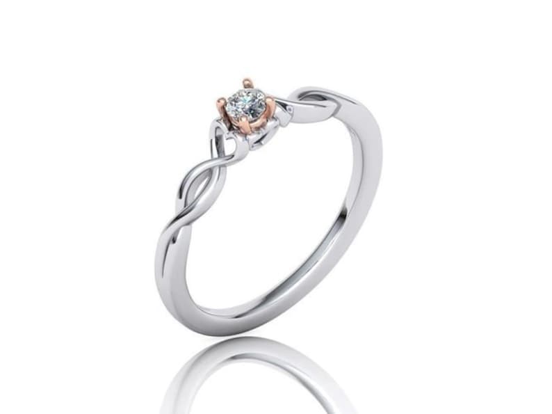 Green Gold Rose Gold Plating /& Silver* Wedding Band Women Promise Veronica Engagement Ring *Moissanite With 10k14k18k White Yellow