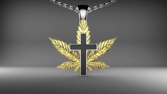 10k イエローゴールド ネックレス トップ マリファナ AVALANCHE 10k