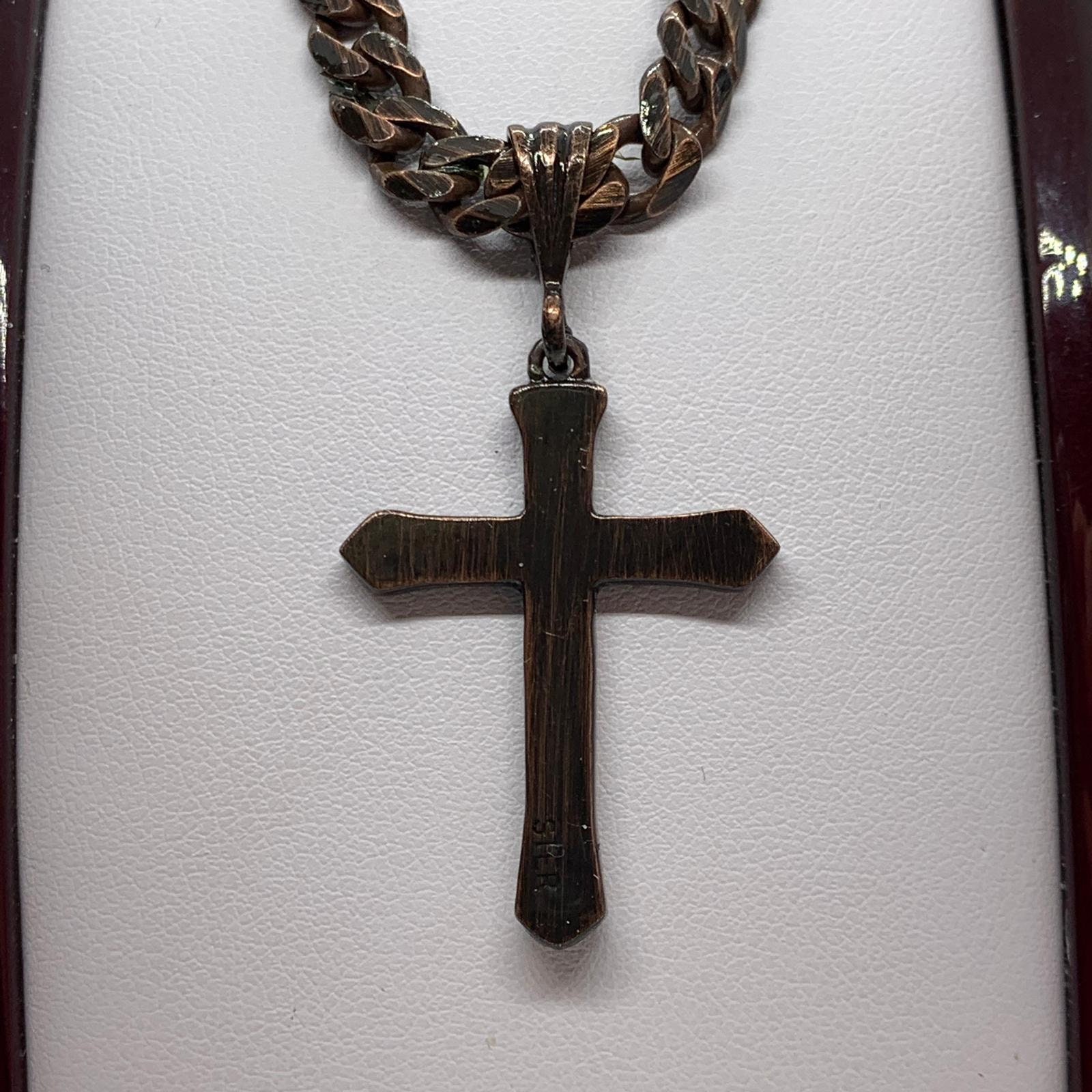 Rocky Cross Pendant *10k/14k/18k White, Yellow, Rose, Green Gold 