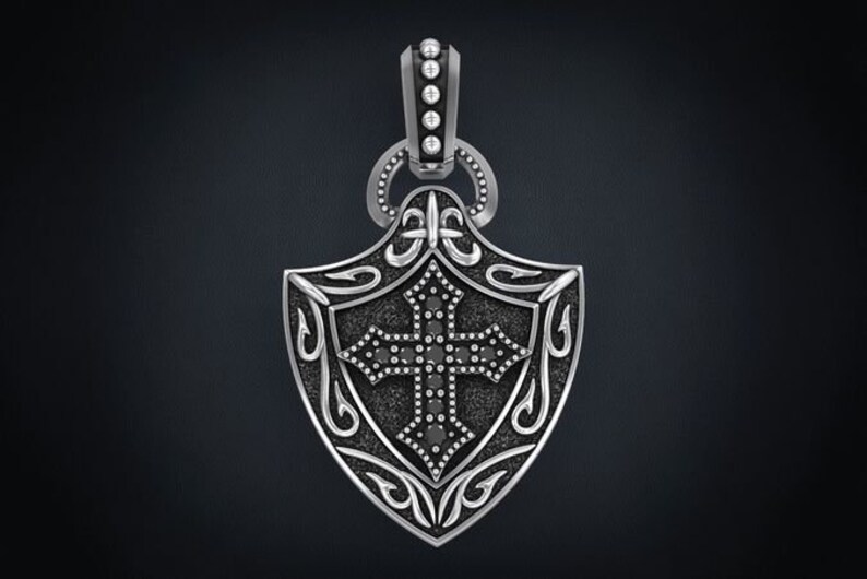 Holy Cross Shield Pendant *moissanite With 10k/14k/18k White, Yellow ...