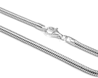 Snake Chain Made With Sterling Silver - Made For Men, Women, Children - Perfect For Pendants, Charms and Necklaces