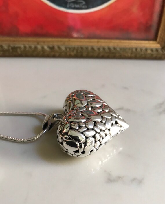 Big Heart Pendant + Snake Chain + Thai 925 Sterling Silver