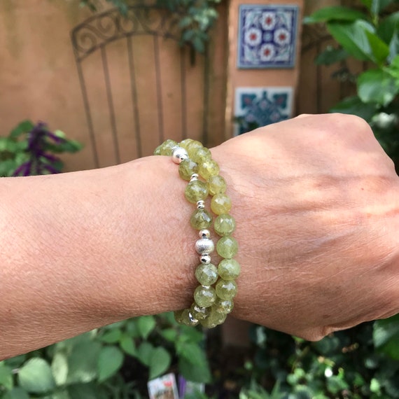Green garnet bracelet deals