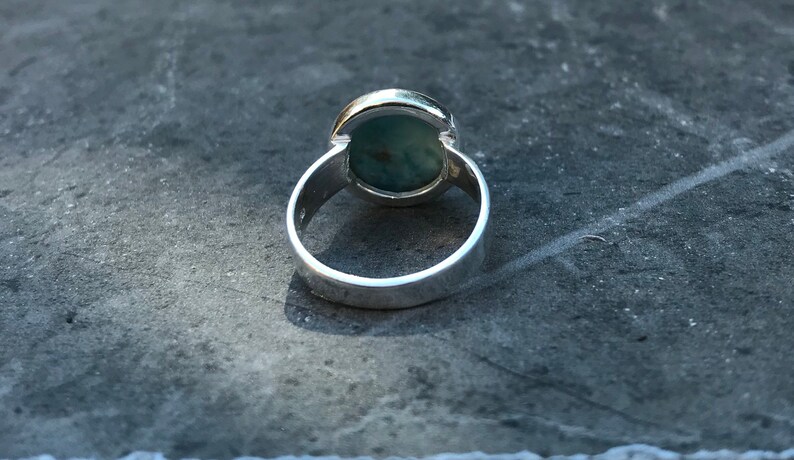 Larimar ring 925 Silver Ring R17 size us 7.high grade stone.gift for her