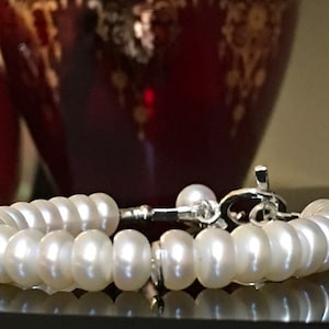 Pearls +Thai hill Tribe Silver handmade bracelet, quality freshwater pearl bracelet jewellery B659