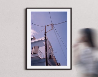 Odbitka fotograficzna z wyspy Syros – film 35 mm, grecka sztuka podróżnicza
