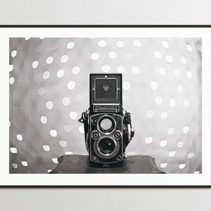 N ° 122 « Rolleiflex » - Physical fine art photography print, noir et blanc impression, Rollei, Rolleiflex, appareil photo, format moyen, Planar
