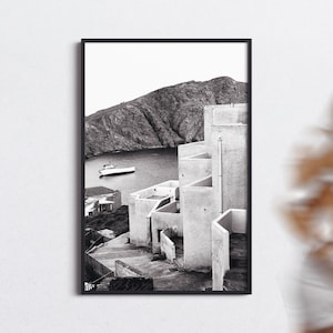 No. 27 &quot;Abandoned Hotel Complex&quot;, Psara, Greece - Physical Fine Art Photography Print, black and white print, Aegean islands, poster, 35mm