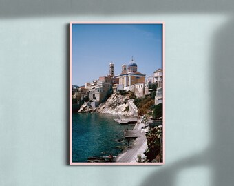 Vaporia, Syros Print, Architektura greckiej wyspy, Fotografia slajdowa