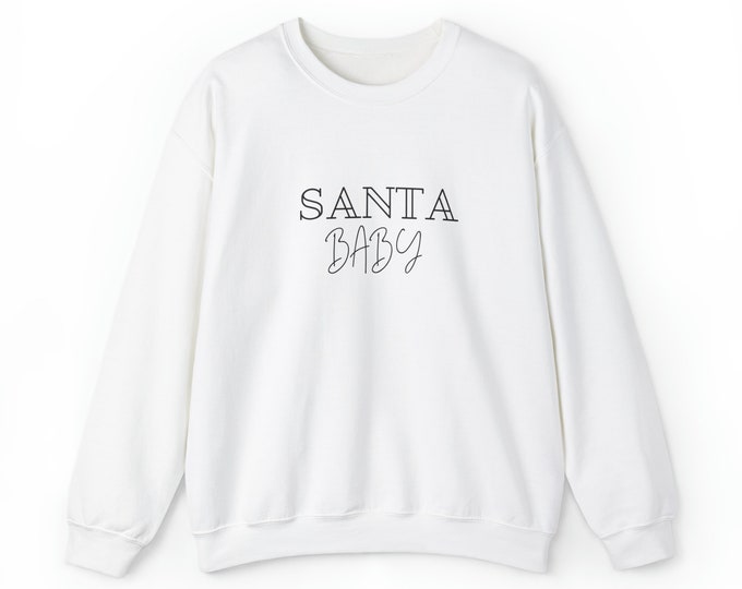 Christmas sweatshirt/Santa baby/Santa sweatshirt/Christmas gift/ Crewneck Sweatshirt