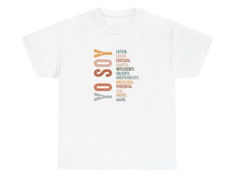 Latina Pride Unisex Heavy Cotton Tee Tshirt, Spanish Heritage Graphic Shirt, Latinx Empowerment Top, Hispanic Culture Tee, I Am Latina Shirt