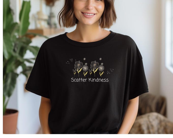 Skater kindness Unisex Softstyle T-Shirt, Floral Tee Shirt, Positive Vibes Skateboarding Top, Flower Graphic Tee, Men Women Skateboarder