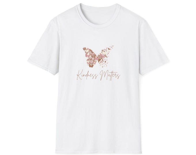 Butterfly Kindness Matters Tshirt, Unisex Tee, Softstyle Shirt, Inspirational Graphic Tee, Positive Vibes Top