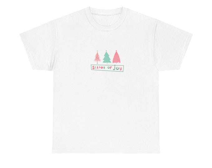Pastel Christmas Unisex Tee, Holiday Season Joy Shirt, Soft Cotton Christmas T-shirt, Festive Winter Apparel, Christmas Gift Shirt