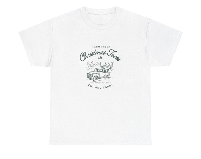 Christmas Farm Tshirt, Holiday Unisex Tee, Festive Cotton Shirt, Winter Seasonal Top, Farmhouse Xmas Apparel