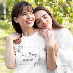 She is Strong Ultra Cotton Tee T-shirt Christian Religious Clothing  Adult Clothing - Tops & Tees - T-shirts