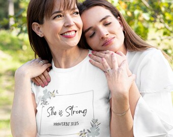 She is Strong Ultra Cotton Tee T-shirt Christian Religious Clothing  Adult Clothing - Tops & Tees - T-shirts