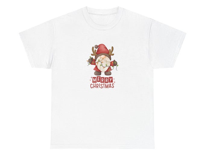 Christmas Santa Gnome Unisex Tee, Holiday Graphic T-Shirt, Festive Xmas Shirt, Winter Season Apparel, Gift for Him or Her