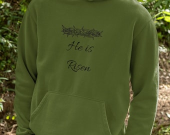 He is risen Unisex Hooded Sweatshirt Christian apparel