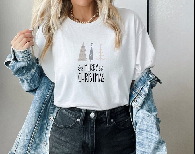 Merry Christmas Unisex Heavy Cotton Tee tshirt xmas gift comfy cozy sporty athletic