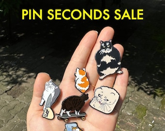 PIN SECONDS SALE — Original Sad Cat Meme enamel pin bundle, Cat Meme enamel pin, sad cat enamel pin, cat crying pillow enamel pin sale