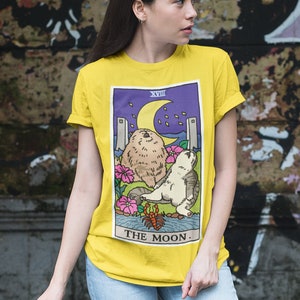 The Original Sad Cat Meme The Moon Tarot Shirt, Tarot Card Shirt, Witchy Clothing, Crying cat meme shirt, sad cat meme t-shirt birthday gift