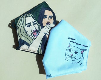 pic Angry Face Covered By Mask Meme etsy