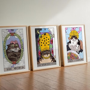 Lot d'impressions d'art Cat Tarot 3