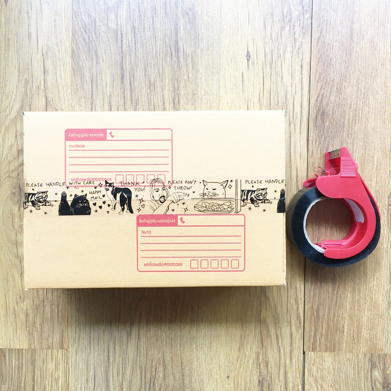 Cute Cat Meme Do Not Bend Clear Packing Tape Etsy Cat Mail Etsy