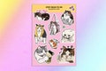 Stop mean to me angy sad cat sticker sheet – crying cat sticker, loops cat, crying cat meme, mean cat meme, grumpy cat, screaming cat meme product logo