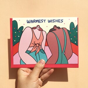 Warme Wünsche Tropischer Dschungel-Weihnachtskarte, tropische frohe Feiertage Karte, bunte warme Grußkarte der Blumenweihnachtszeit, herzerwärmend