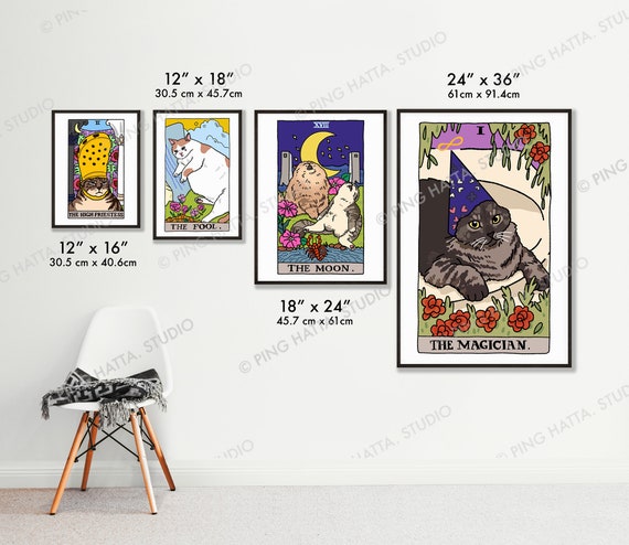 The Floppa Caracal Cat Tarot Card Funny Meme Art Print by Alexar