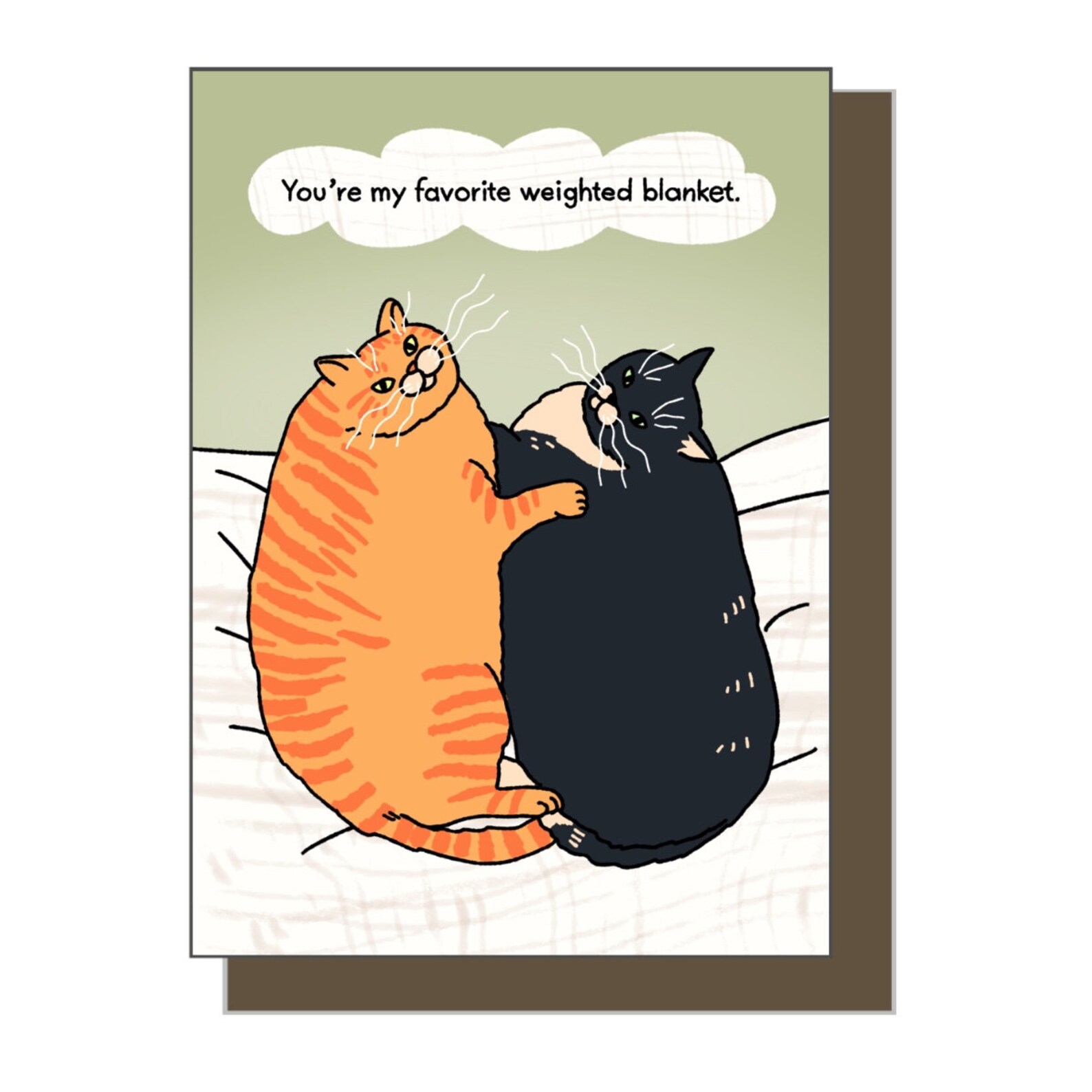 You're my favorite weighted blanket fat cat couple meme Etsy