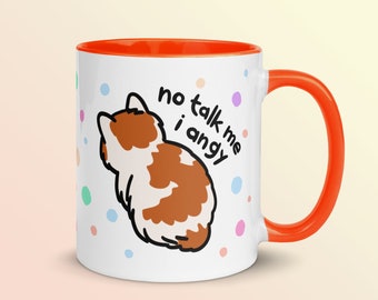 The Original No talk me I angy cat Meme Coffee Mug, funny office cat mug, sad cat meme coffee mug, tarot coffee mug, tarot cat coffee mug