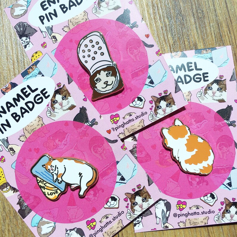 The Original Knife Cat Meme Enamel Pin Cat Meme Pin Smug Etsy