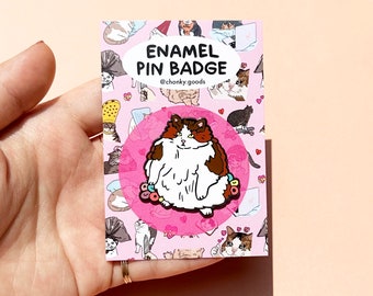 The Original Loops Cat Enamel Pin – Cat Meme pin, sad cat meme enamel pin, cat crying pillow pin, funny cursed cat pin, cat meme pin