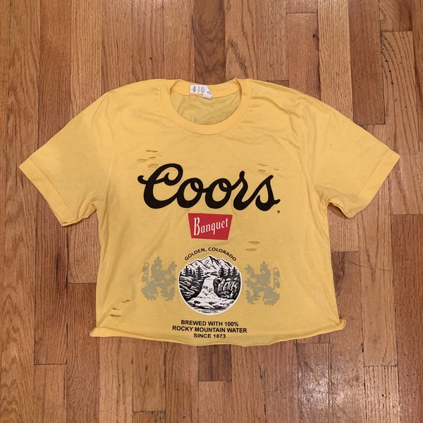 Coors Distressed Crop Top