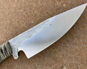 Hand Forged Leaf Spring Hunting Knife: Bushcraft Camping Survival