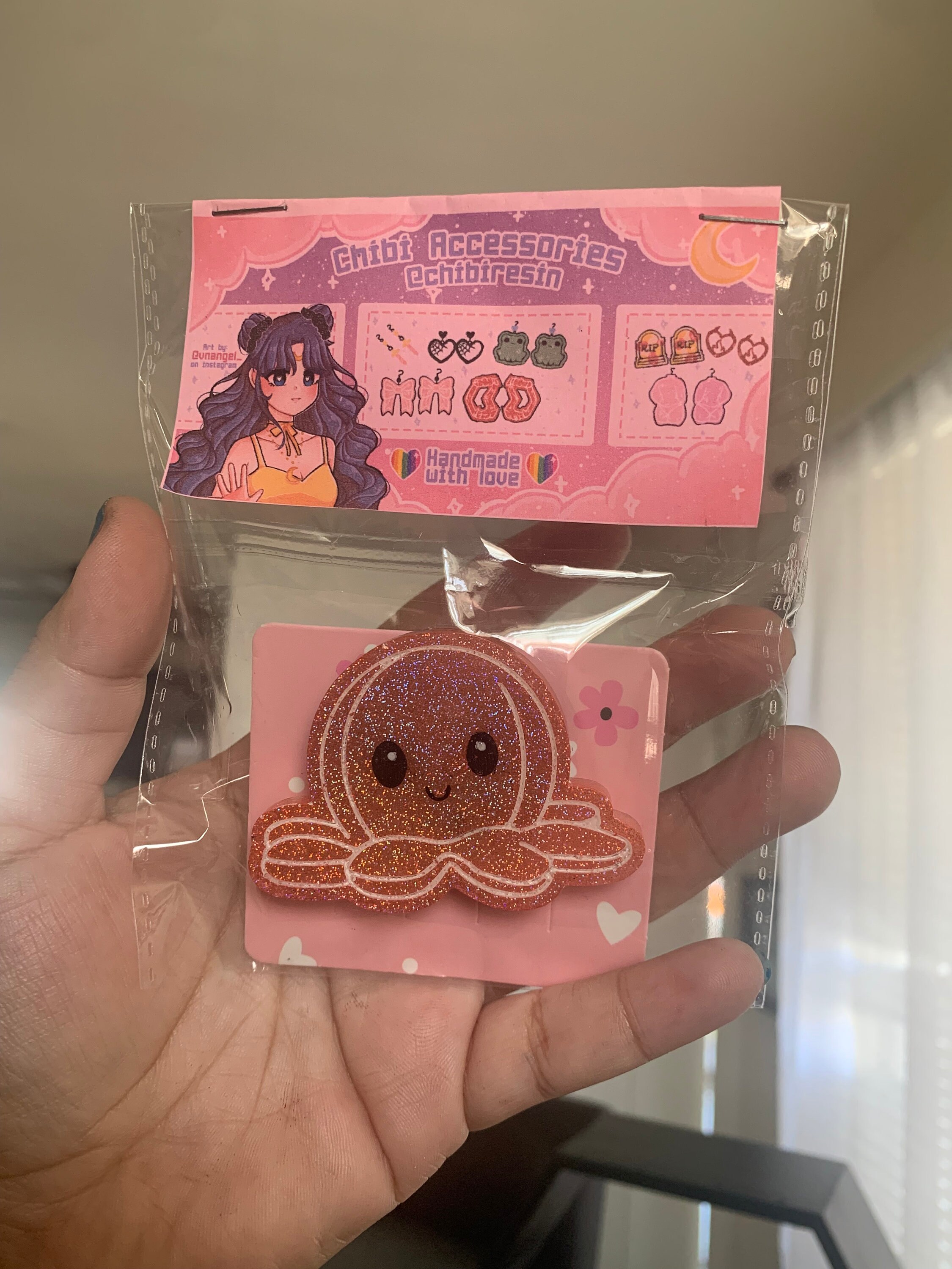 Moody Octopus Happy Or Mad Octopus Phone handle grip Phone | Etsy
