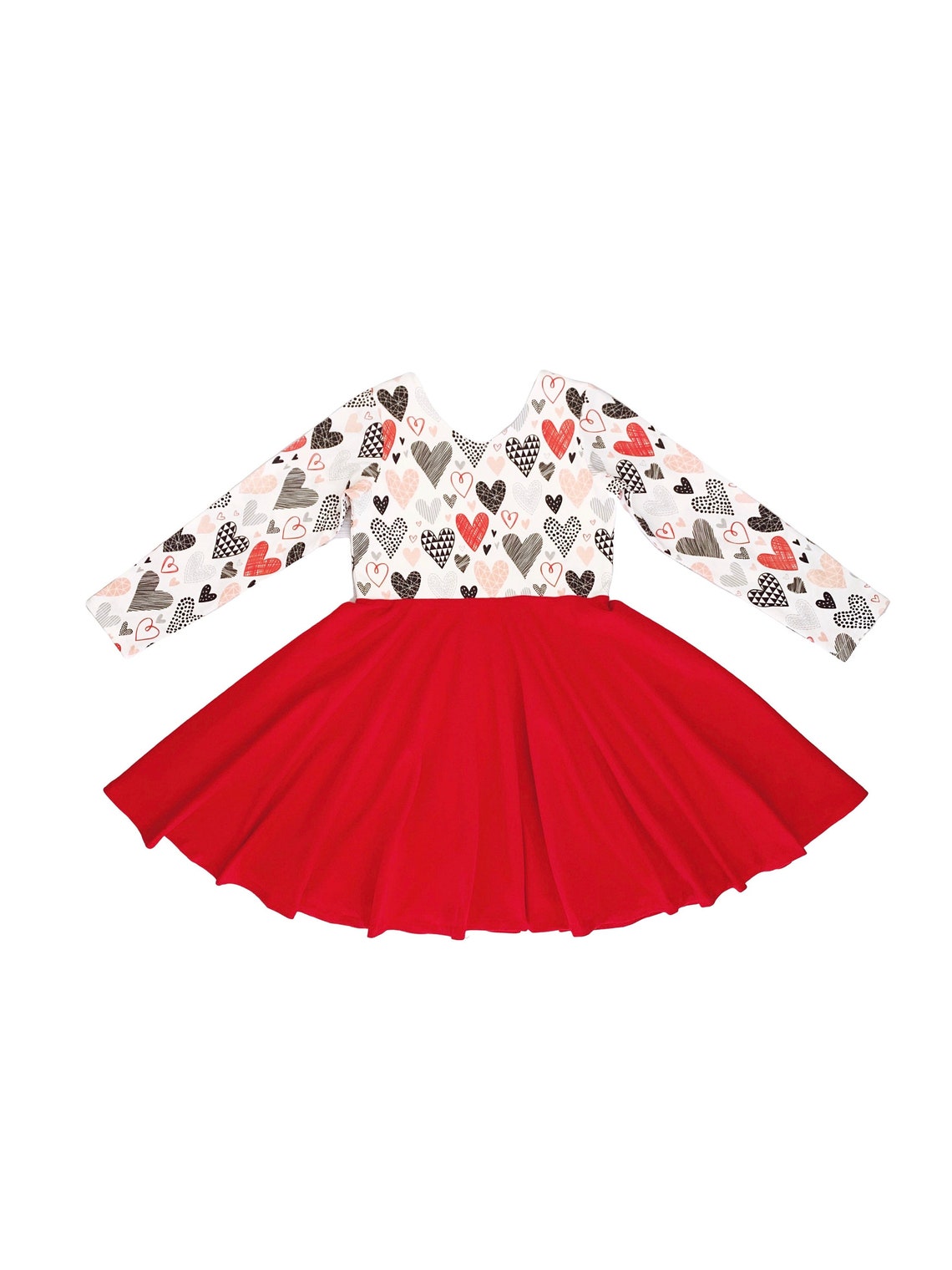 Valentine Dress Valentine Red Dress Heart Dress Toddler Etsy