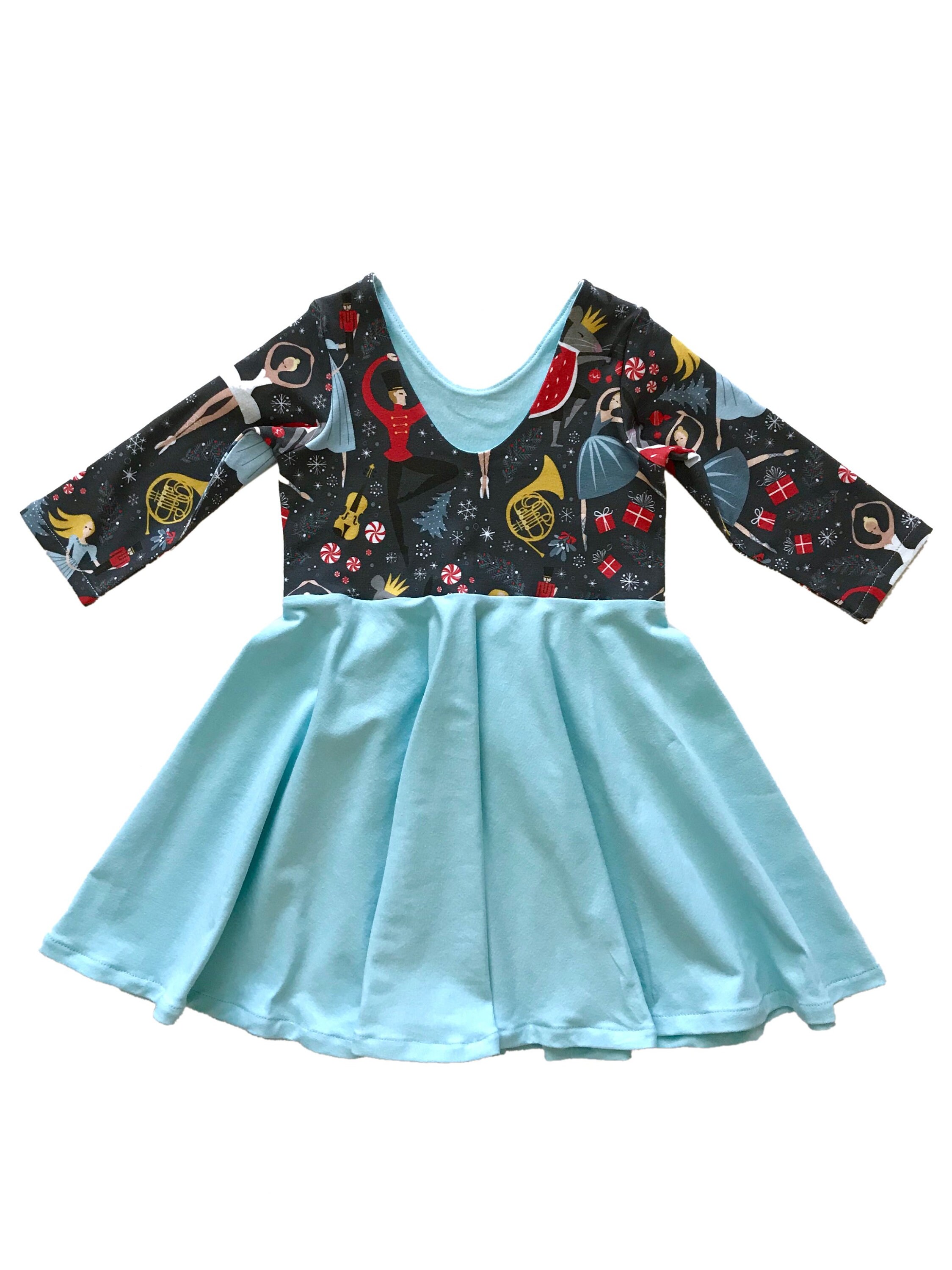 Nutcracker Twirl Dress / Christmas Dress / Blue Twirl Dress / Etsy