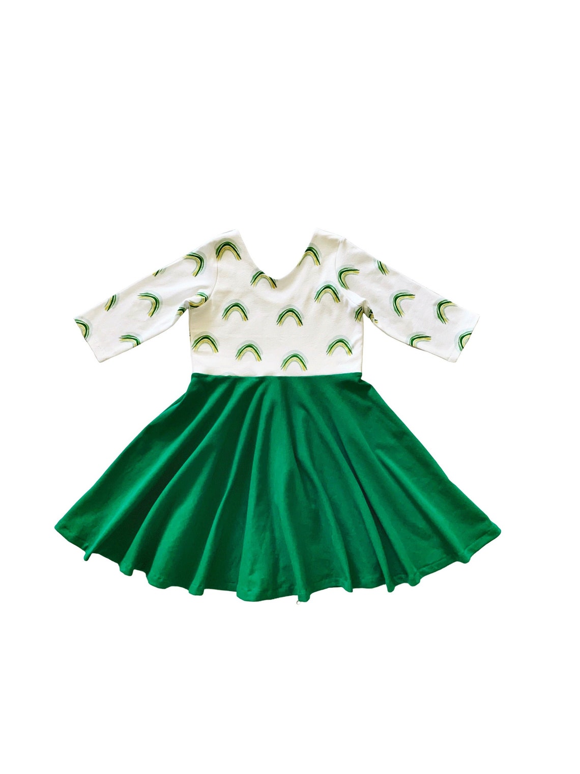 Rainbow Twirl Dress St Patrick's Day Dress Green Twirl | Etsy