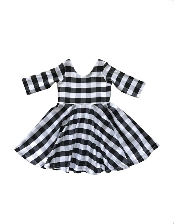 buffalo plaid baby dress