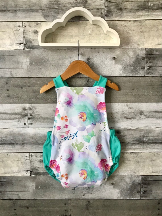 floral bubble romper