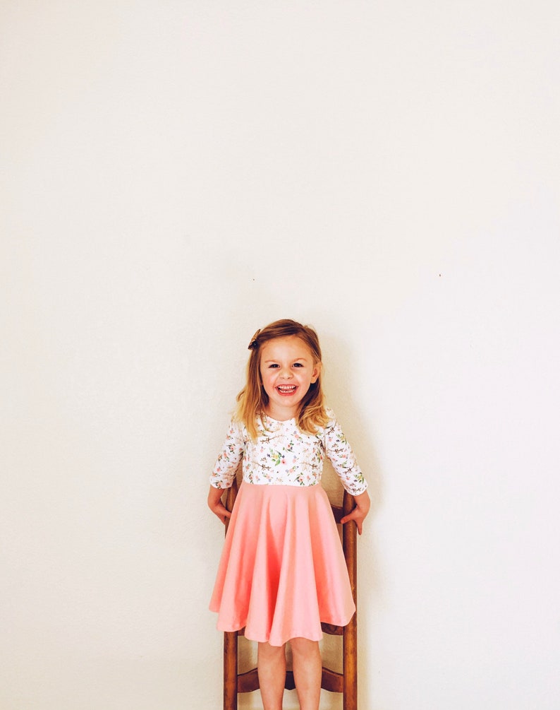 Organic Cotton Sweet Daisy Floral Spring Twirl Dress