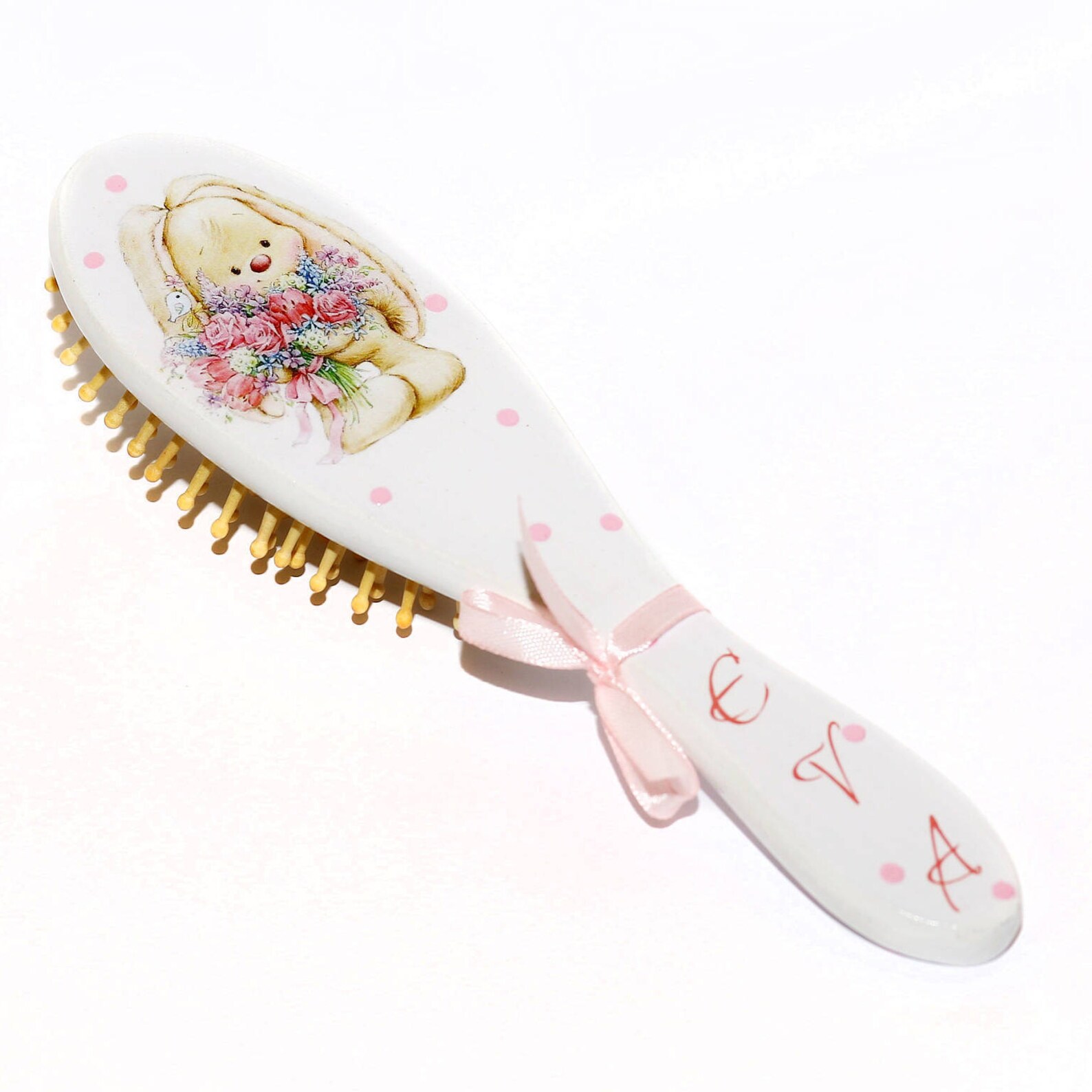 Wood Hair Brush Rabbit Bunny Gift First Birthday Gift Etsy