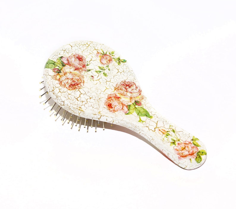 Bridal White Hair Comb Wood Hair brush for women Wooden Comb Personalized Combs Decorative hairbrush Bridesmaid Proposal Gift