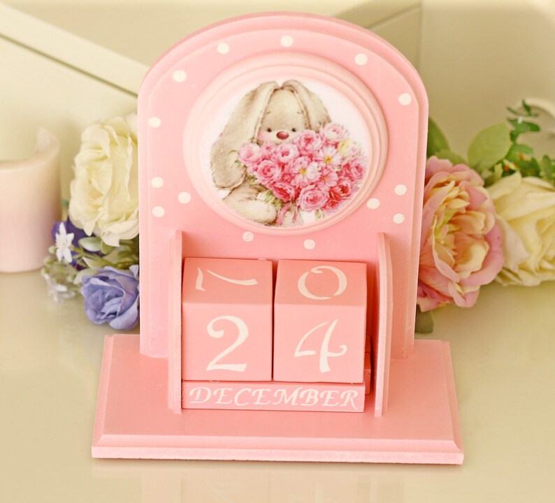 Perpetual Desk Calendar For Sister Wood Girl Image 0