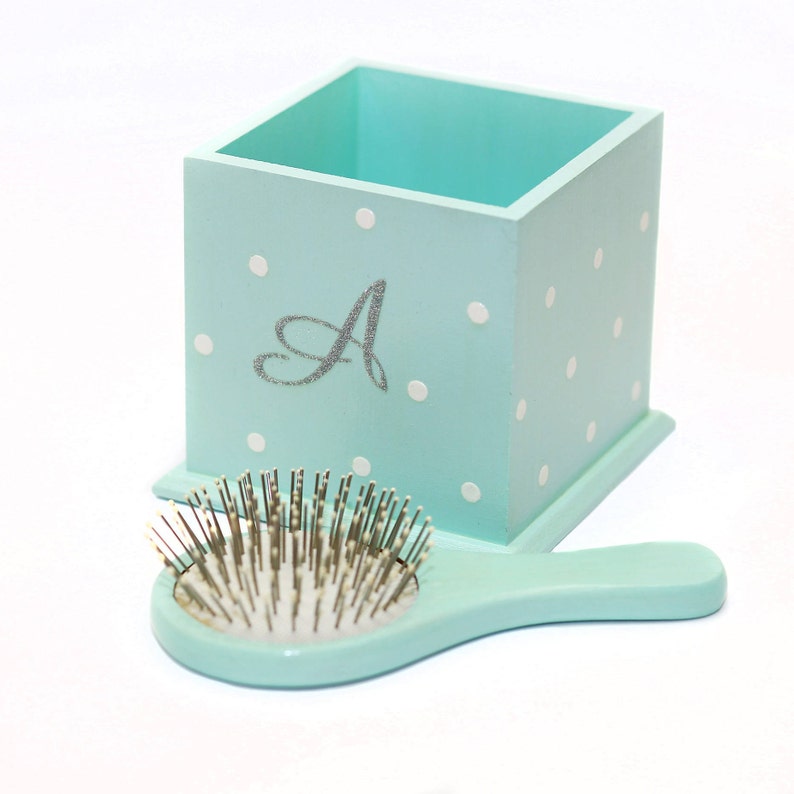 Personalized Comb and Makeup Brush Holder Makeup Organizer Set Etsy